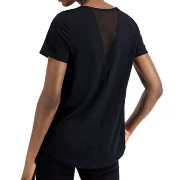 ID Ideology Black Active Mesh Back T-Shirt Women's Extra Small NWT - Picture 2 of 11